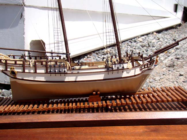 A model of the colonial schooner "Sultana" built in Boston in 1767 carrying 8 guns